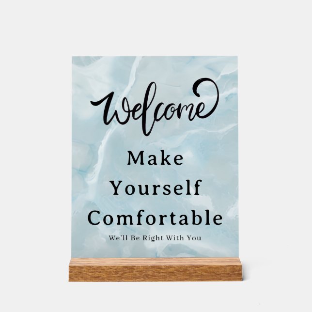 Panneau de signalisation en acrylique « Bienvenue, (Recto)