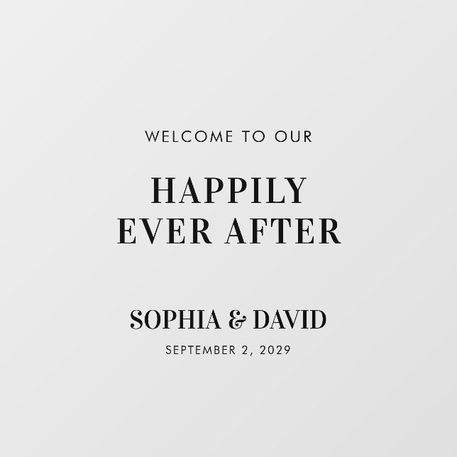 Panneau de signalisation moderne Mariage de bienve (Feuille)