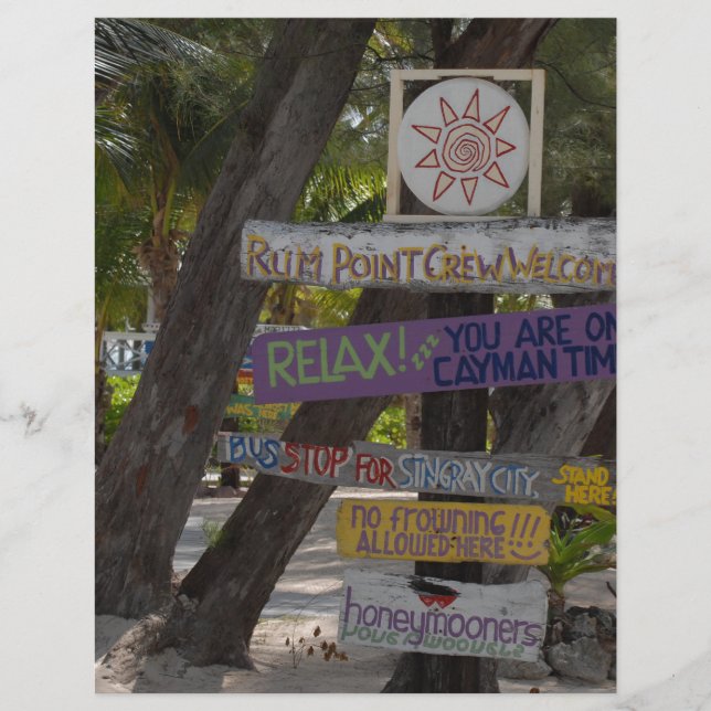 Panneau de signalisation Rum Point Grand Cayman (Devant)