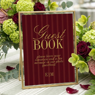Panneau de signature de livre d'or de mariage bord