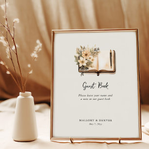 Panneau de signature de livre d'or de mariage neut