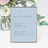Panneau de signature Mariage bleu foncé Boissons