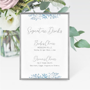 Panneau de signature Mariage Blue Eucalyptus Boiss