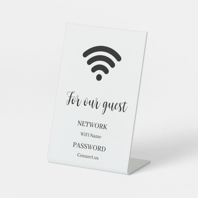 Panneau de socle d'affichage de mot de passe WiFi  (Recto)