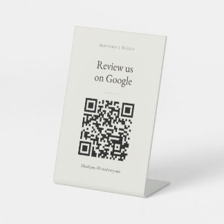 Panneau de socle de critique Google - Crème Classi
