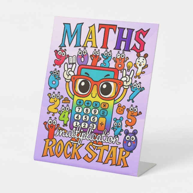 Panneau de socle de Mathématiques Rockstar pour la (Recto)