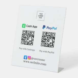 Panneau de socle de paiement par QR Code CashApp P