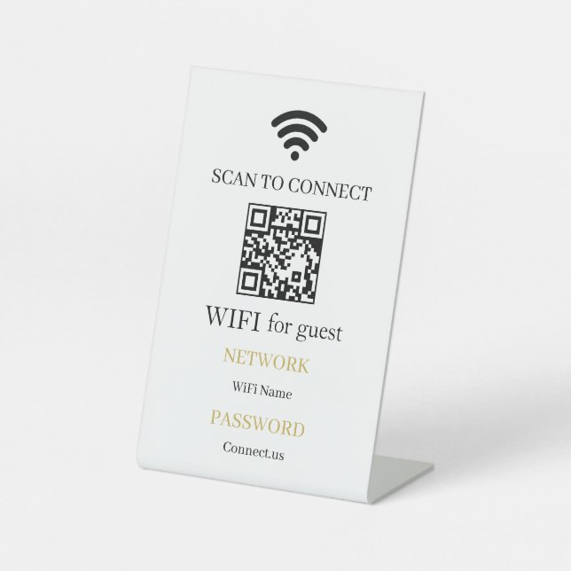 Panneau de socle de réseau de code QR WiFi personn (Recto)