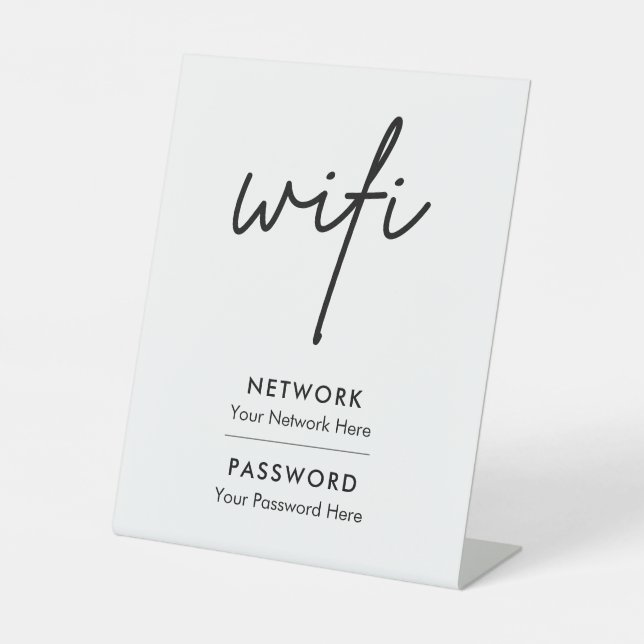 Panneau de socle de réseau de mot de passe Wifi mo (Recto)