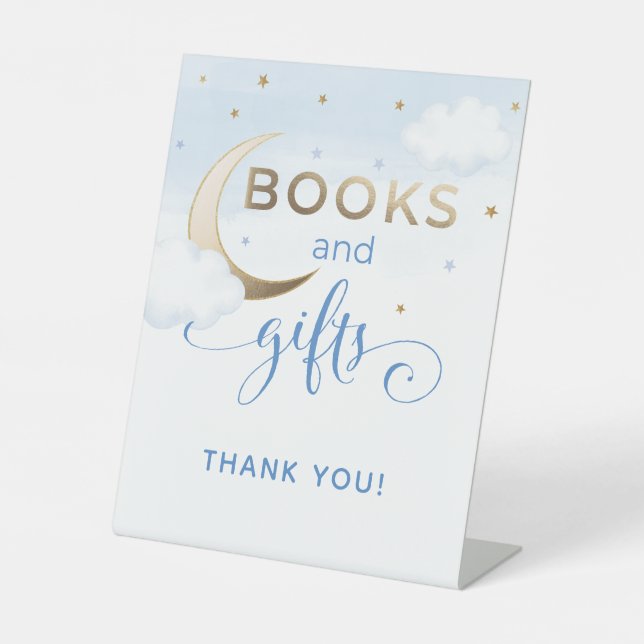 Panneau de socle Modern Over the Moon Books and Gi (Recto)