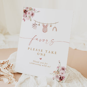 Panneau de socle pour cadeaux de baby shower Boho