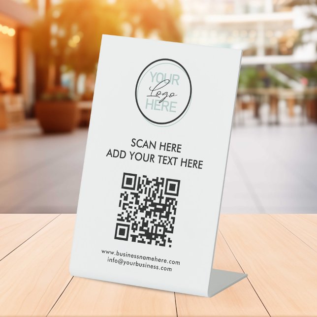 Panneau de socle QR Code pour Entreprise – Logo &  (Créateur téléchargé)