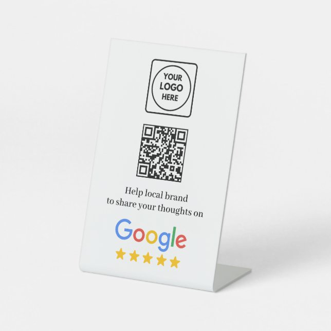 Panneau de socle QR pour les commentaires sur Goog (Recto)