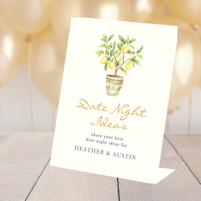 Panneau de soirée citron (Lemon Date Night Sign
)