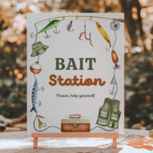 Panneau de station d'appâts de pêche 8x10 pouces