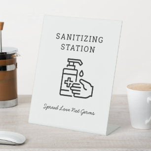 Panneau de station d'assainissement minimaliste