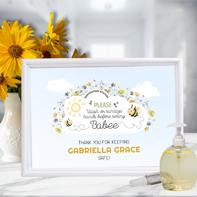 Panneau de station de désinfection thème abeille (Créateur téléchargé)