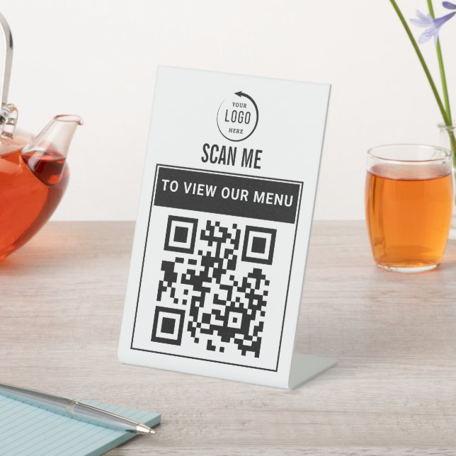 Panneau de table à code QR | Présentoir de menu nu (In SItu)