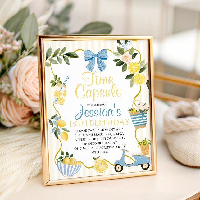 Panneau de table capsule temporelle Amalfi Lemon (Créateur téléchargé)