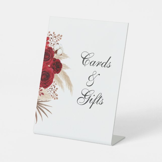 Panneau de table Cartes & Cadeaux Roses de Bourgog (Recto)