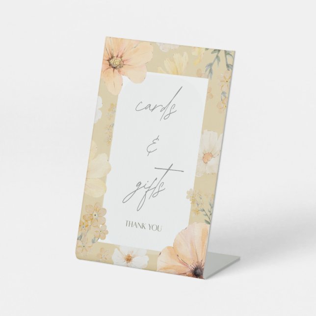 Panneau de table Cartes et Cadeaux Love is in Bloo (Recto)