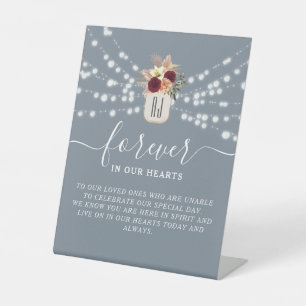 Panneau de table commémoratif de mariage rustique