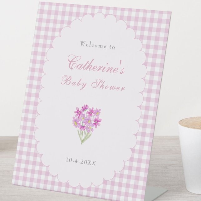 Panneau de table de bienvenue pour Baby Shower Ros (Créateur téléchargé)