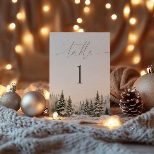 Panneau de table de mariage Amour sous la neige de (Créateur téléchargé)