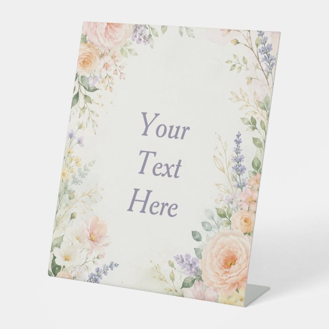 Panneau de table de mariage de jardin printanier (Recto)