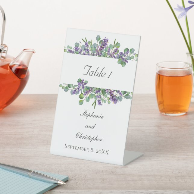 Panneau de table de mariage élégant à la lavande e (In SItu)