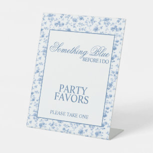 Panneau de table de mariage floral bleu Something 