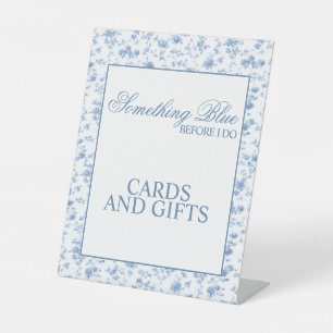 Panneau de table de mariage floral bleu Something