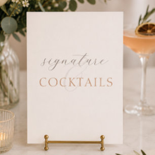 Panneau de table de mariage minimaliste en brun ca