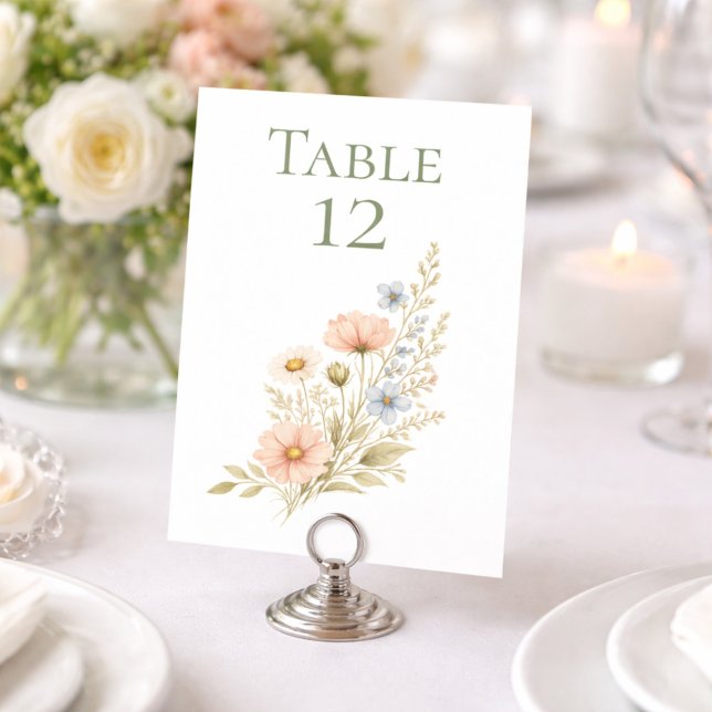 Panneau de table de numéro de jardin de fleurs sau (Créateur téléchargé)