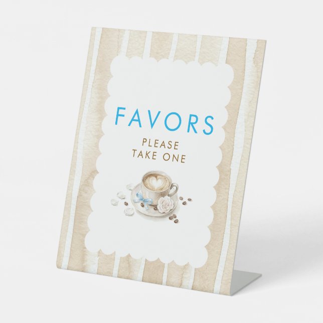 Panneau de table Favors pour Baby Shower Coffee Bo (Recto)
