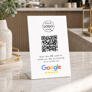 Panneau de table Google Reviews Socle de code QR