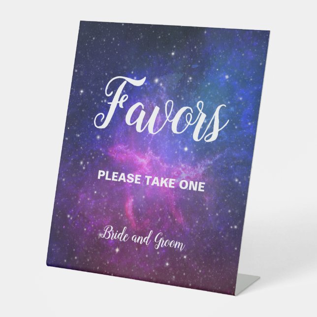 Panneau de table mariage Galaxy Stars (Recto)