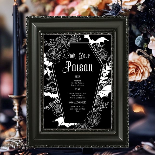 Panneau de table Mariage noir moody Dark gothique (Créateur téléchargé)