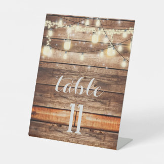 Panneau de table Mariage rustique