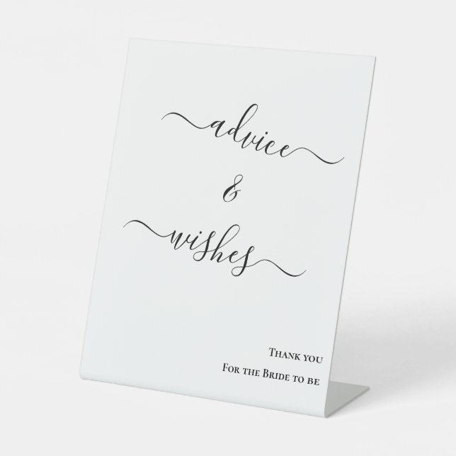 Panneau de table Minimalist Bride to Be (Recto)