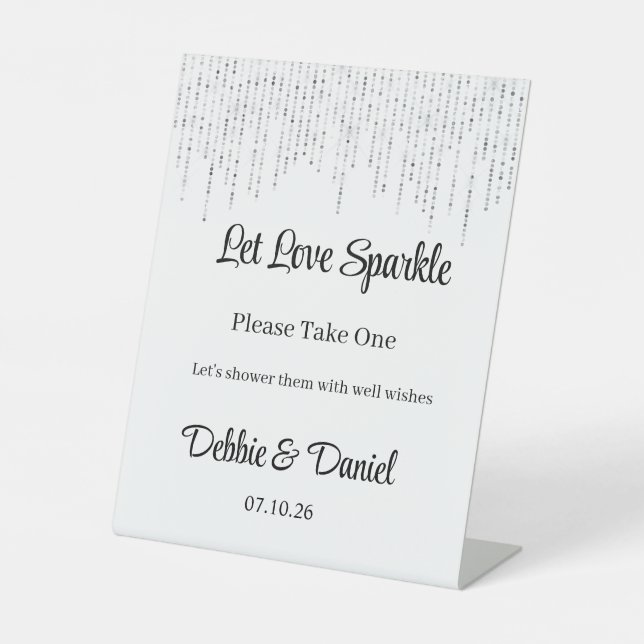 Panneau de table piédestal pour envoi de mariage (Recto)