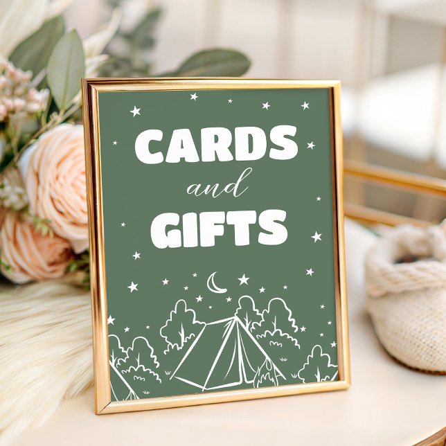 Panneau de table pour cartes et cadeaux de camp ré (Créateur téléchargé)