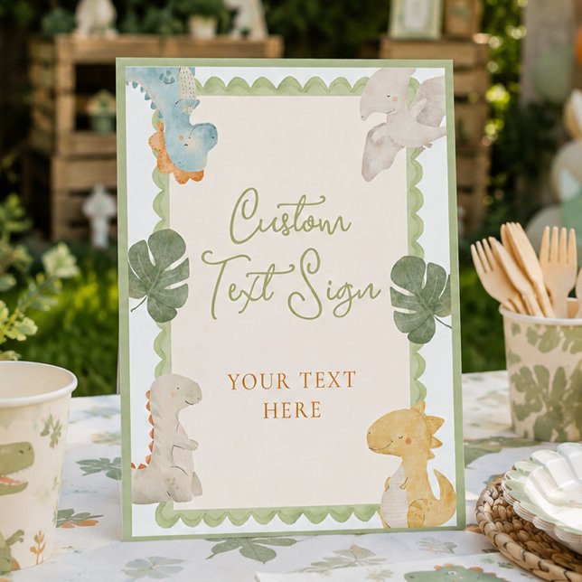 Panneau de table pour la baby shower de Dino Boy (Créateur téléchargé)