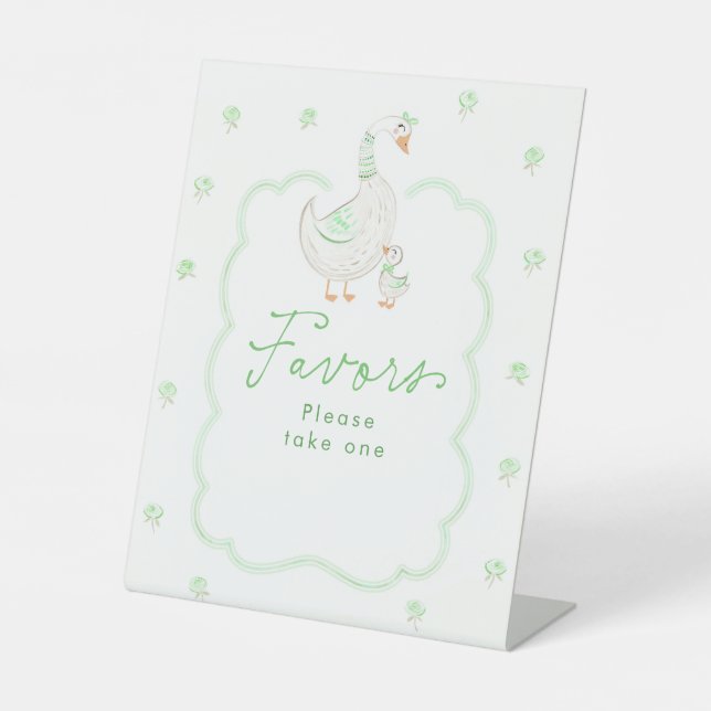 Panneau de table pour les cadeaux de fête prénatal (Recto)