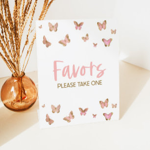 Panneau de table pour les faveurs de fête Papillon