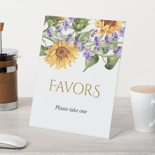 Panneau de table pour les tournesols et la lavande (In SItu)