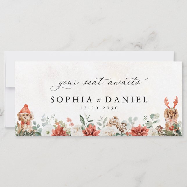 Panneau de table principal pour mariage d'hiver (Devant)
