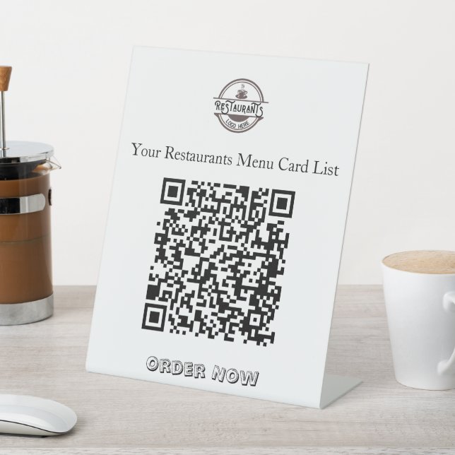 Panneau de table QR de menu de restaurant (In SItu)