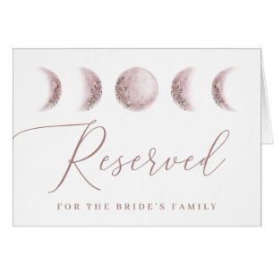 Panneau de table réservée pour mariage lunaire ros