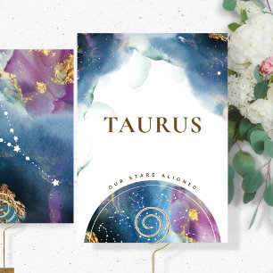 Panneau de table Taurus Carte à thème Aquarelle cé